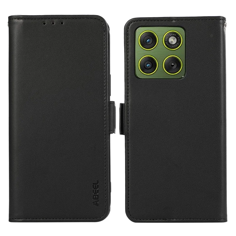 ABEEL voor Motorola Edge 70 5G hoesje Leren telefoonhoes met RFID-blokkering portemonnee - Zwart