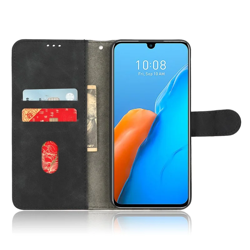 Für Infinix Note 12 Pro 4g Stand Wallet Folio Flip Phone Hülle Hauttouch Feel PU Leder Schockdcover - Schwarz