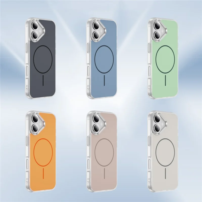 Funda para iPhone 17 Compatible con MagSafe Piel Toque TPU PC Cubierta Trasera del Teléfono - Naranja