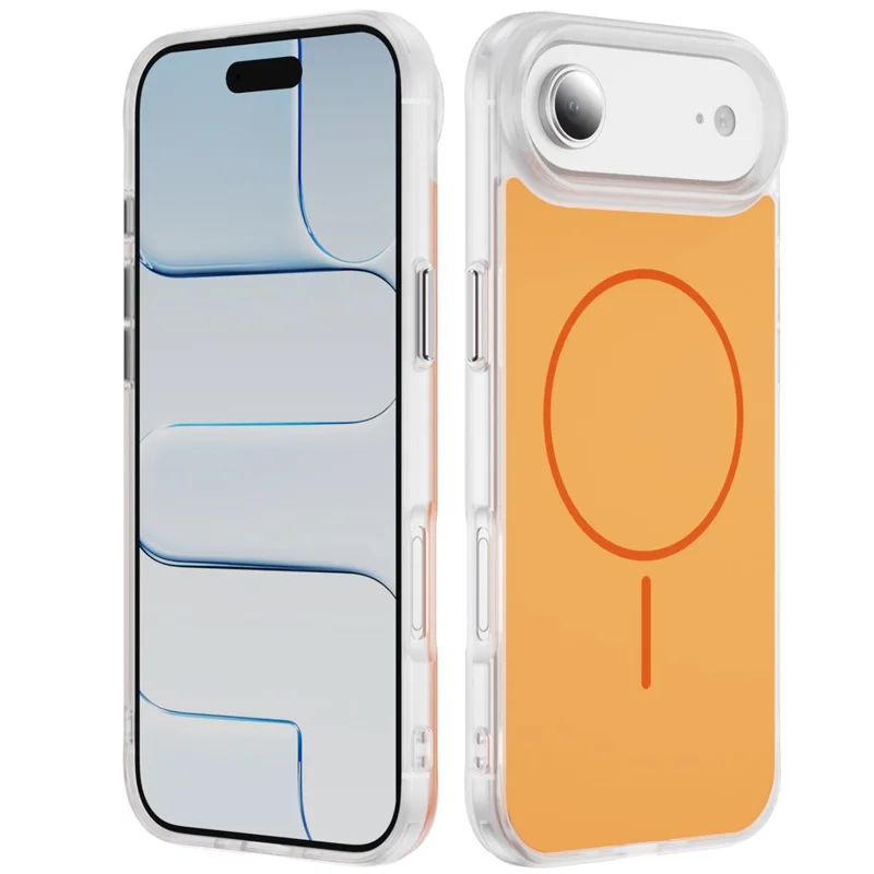 Étui pour iPhone Air Compatible avec MagSafe, Peau Tactile TPU PC Couverture Arrière de Téléphone - Orange