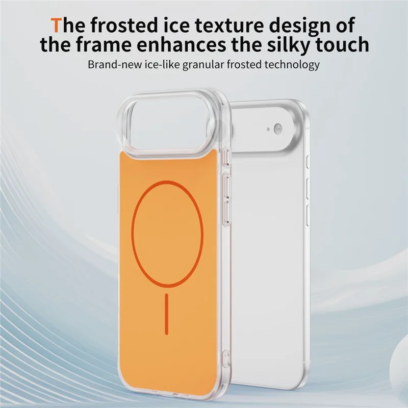 Étui pour iPhone Air Compatible avec MagSafe, Peau Tactile TPU PC Couverture Arrière de Téléphone - Orange