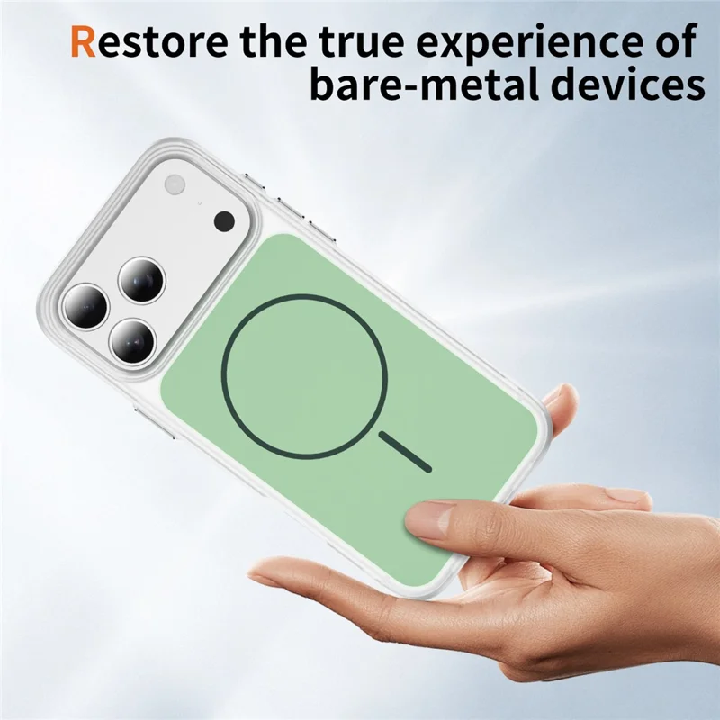 Funda para iPhone 17 Pro Compatible con MagSafe Piel Toque TPU PC Cubierta Trasera del Teléfono - Verde