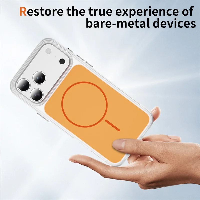Étui pour iPhone 17 Pro Max Compatible avec MagSafe Peau Toucher TPU PC Couvercle Arrière du Téléphone - Orange