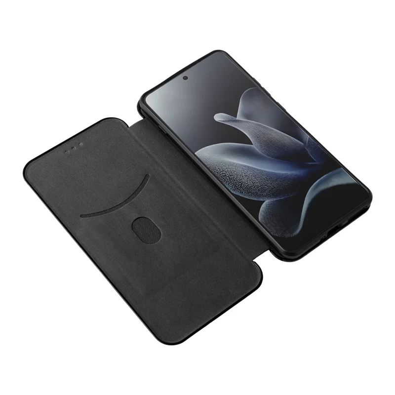 Étui pour Motorola Edge 70 5G Texture Fibre de Carbone Antichoc Housse de Téléphone en Cuir PU - Noir