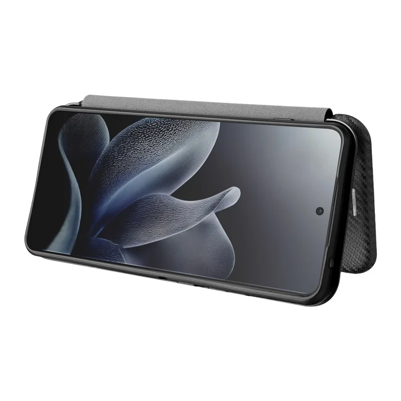 Étui pour Motorola Edge 70 5G Texture Fibre de Carbone Antichoc Housse de Téléphone en Cuir PU - Noir