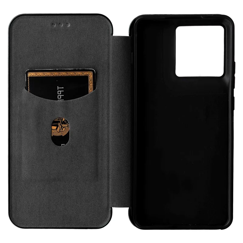 Étui pour Motorola Edge 70 5G Texture Fibre de Carbone Antichoc Housse de Téléphone en Cuir PU - Noir