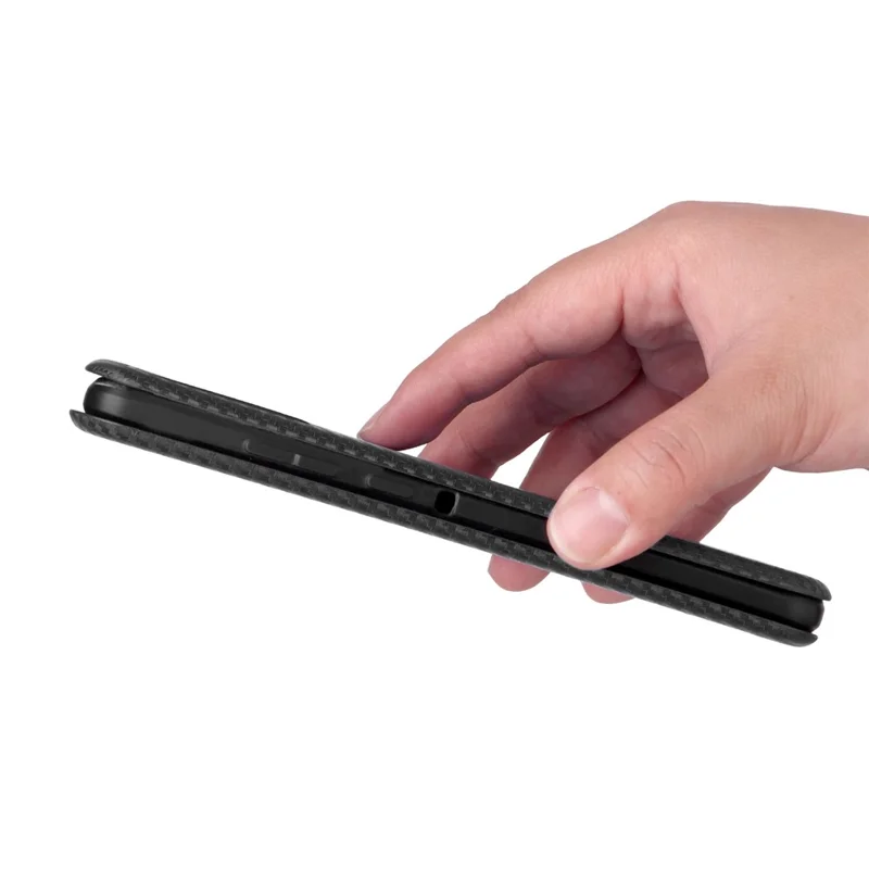 Étui pour Motorola Edge 70 5G Texture Fibre de Carbone Antichoc Housse de Téléphone en Cuir PU - Noir