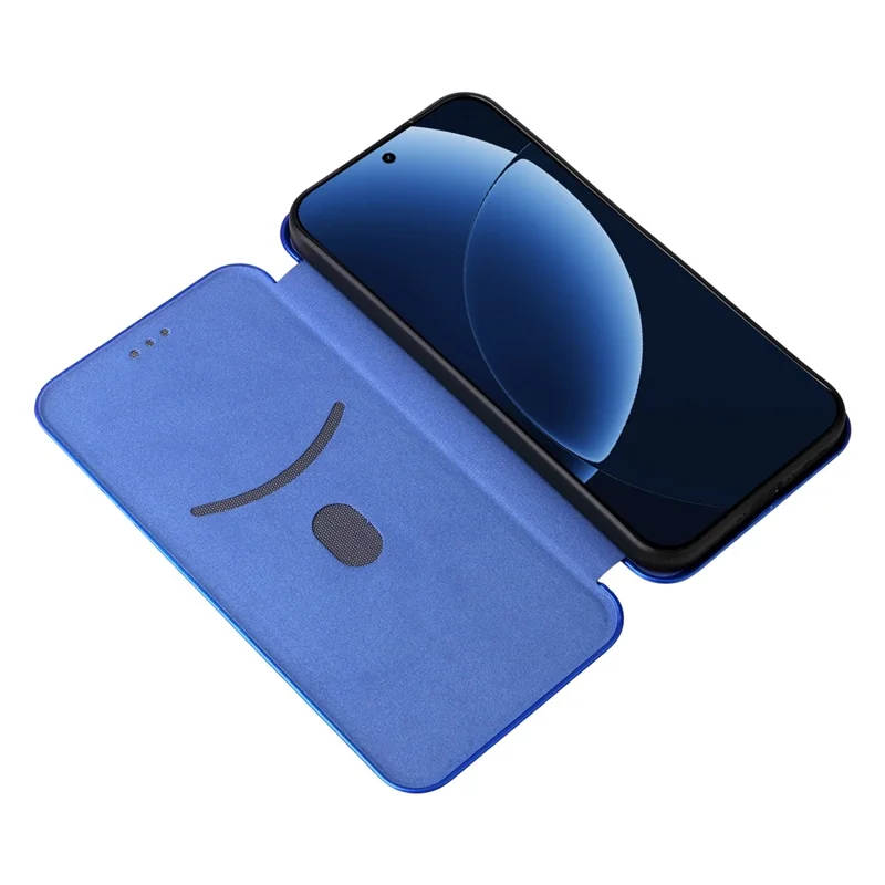 Per Realme GT 8 Pro 5G Case Fibra di Carbonio Texture Resistente agli Urti Custodia in Pelle PU - Blu