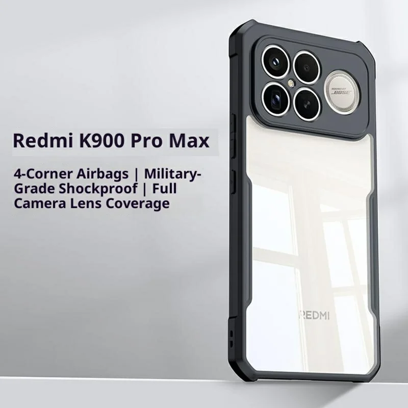 XUNDD Para Xiaomi Redmi K90 Pro Max 5G Caja Resistente a Golpes TPU + Cubierta de Teléfono Trasera Transparente de Acrílico