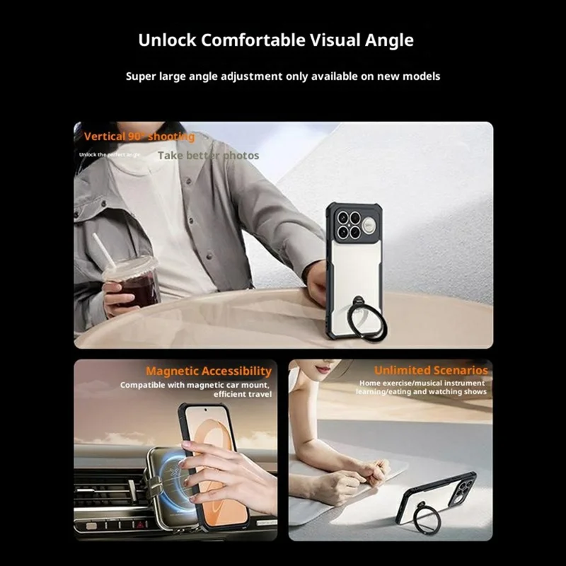 XUNDD Para Xiaomi Redmi K90 Pro Max 5G Caja Resistente a Golpes TPU + Cubierta de Teléfono Trasera Transparente de Acrílico