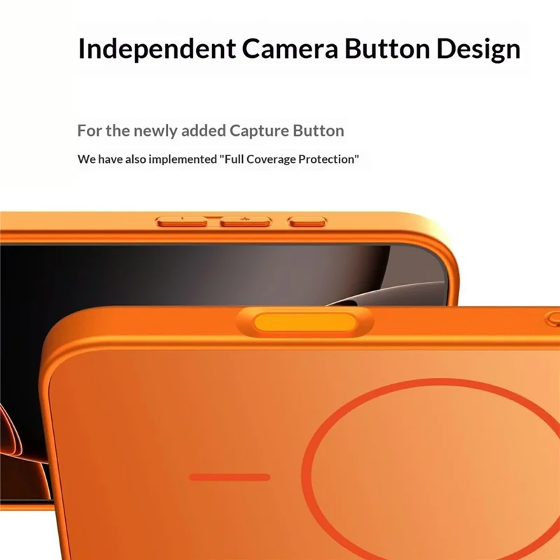 Großeinkauf für iPhone 17 Pro Max Hülle kompatibel mit MagSafe TPU + PC Handyhülle mit Glaslinsenfilm - Orange