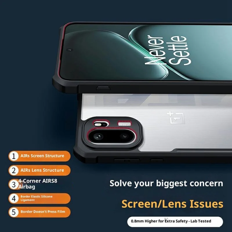 XUNDD voor OnePlus Ace 6 5G hoesje Stootvrij TPU + Acryl Transparant Achterkant Telefoonhoesje