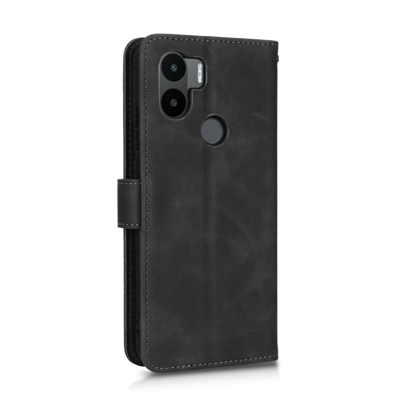 Pour Xiaomi Redmi A1+ 4G / A2+ 4G / Poco C50 4G Skin-touch Feeling Wallet Stand Phone Case Folio Flip PU Leather + TPU Cover - Noir