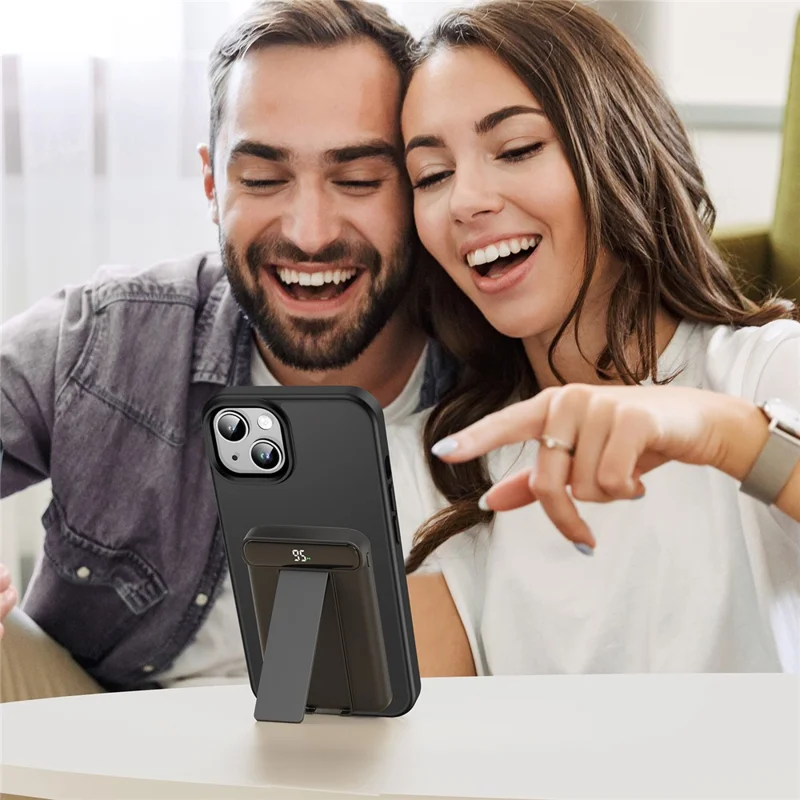 For iPhone 14  /  13 Case Skin Touch Matte Anti Drop TPU PC Phone Back Cover - All Black