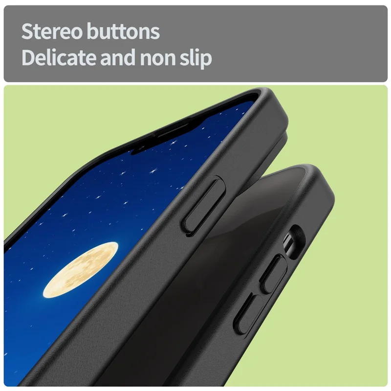 Étui/Peau pour iPhone 14 / 13 - Toucher mat anti-chute TPU PC Coque arrière - Noir