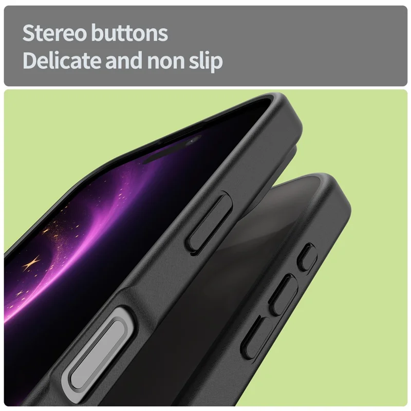 Custodia per iPhone 16 Plus Skin Touch Matte Anti Drop TPU PC Copertura posteriore del telefono - Nero