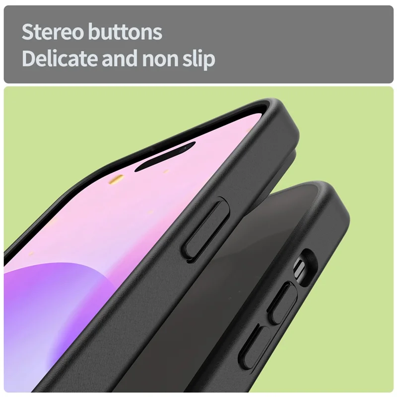 Capa Skin para iPhone 15 Plus / 14 Plus Toque Fosco Anti-Queda TPU PC Capa Traseira para Celular - Preto