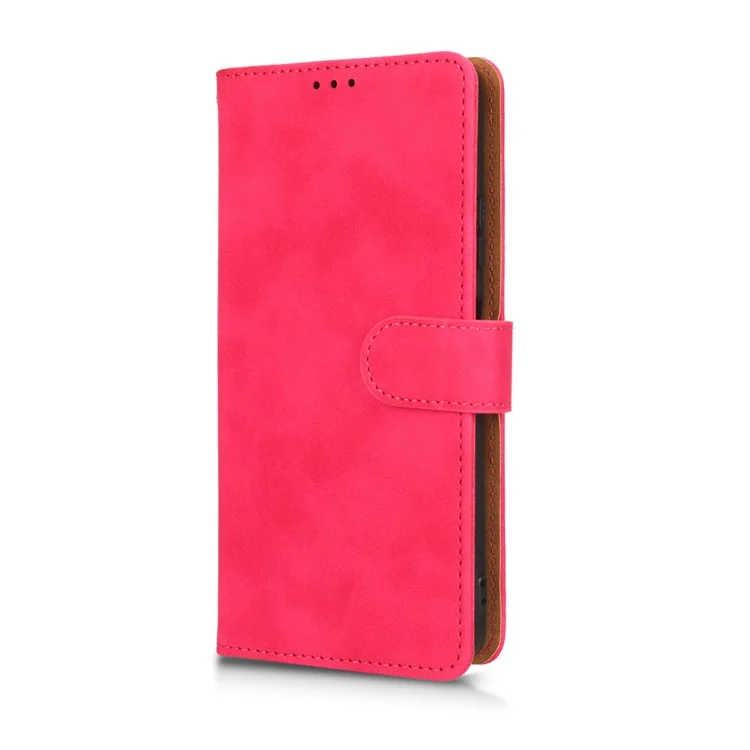 Für Huawei Nova Y70 4G Hauttouch Feeling Telefon Shell Wallet Stand Phone Hülle Folio PU Leder + Tpu-abdeckung - Rose