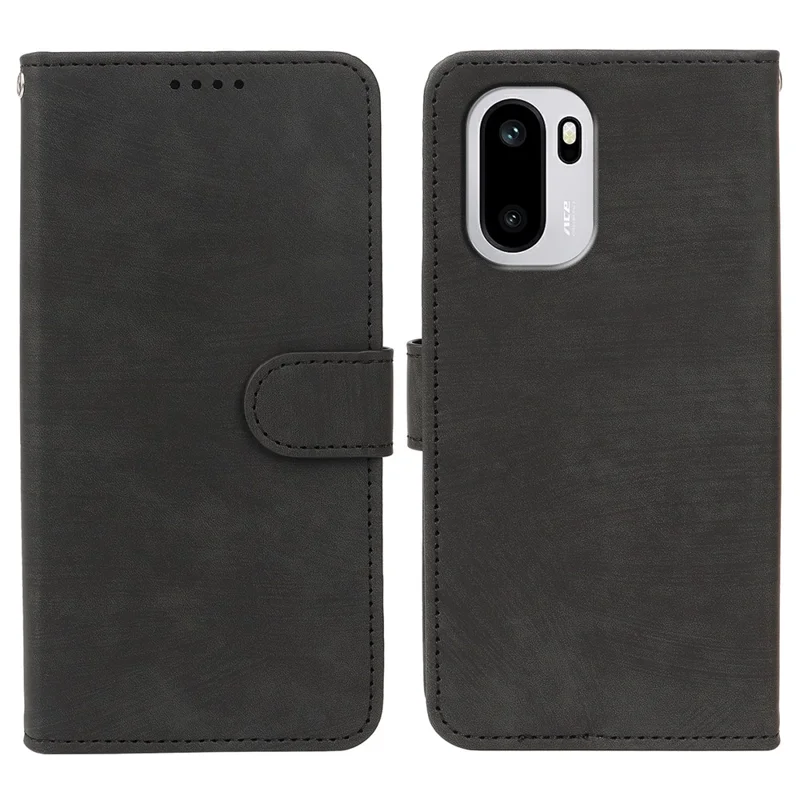 Flipportemonnee voor OnePlus Ace 6 5G, hoesje met gestreepte textuur van leer - Zwart