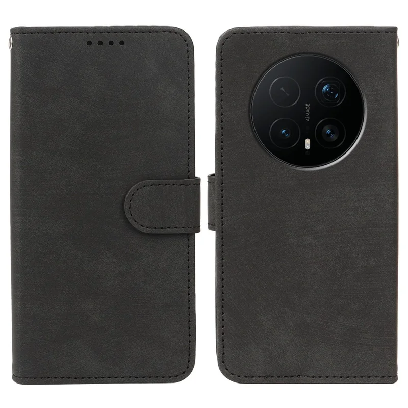 For Honor Magic8 Pro 5G Case Flip Wallet Striped Texture Leather Phone Cover - Black