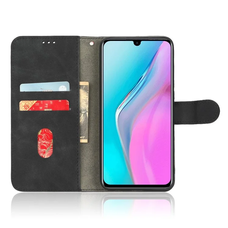 PU de la Cubierta Del Teléfono de Cuero Para Infinix Note 11, Stand de la Billetera de la Piel Del Toque de la Billetera de la Billetera. - Negro