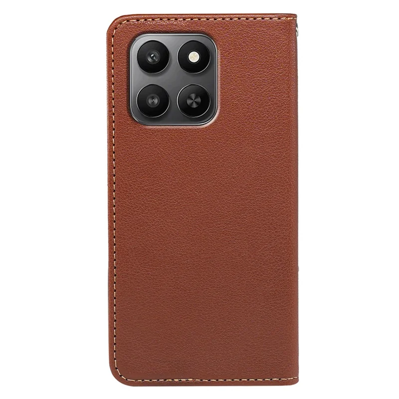 Capa de Couro para Honor 400 Smart 5G / 400 Smart / X7d 4G / X7d 5G Carteira Bloqueio RFID Capa de Telefone Fecho Magnético Forte - Marrom