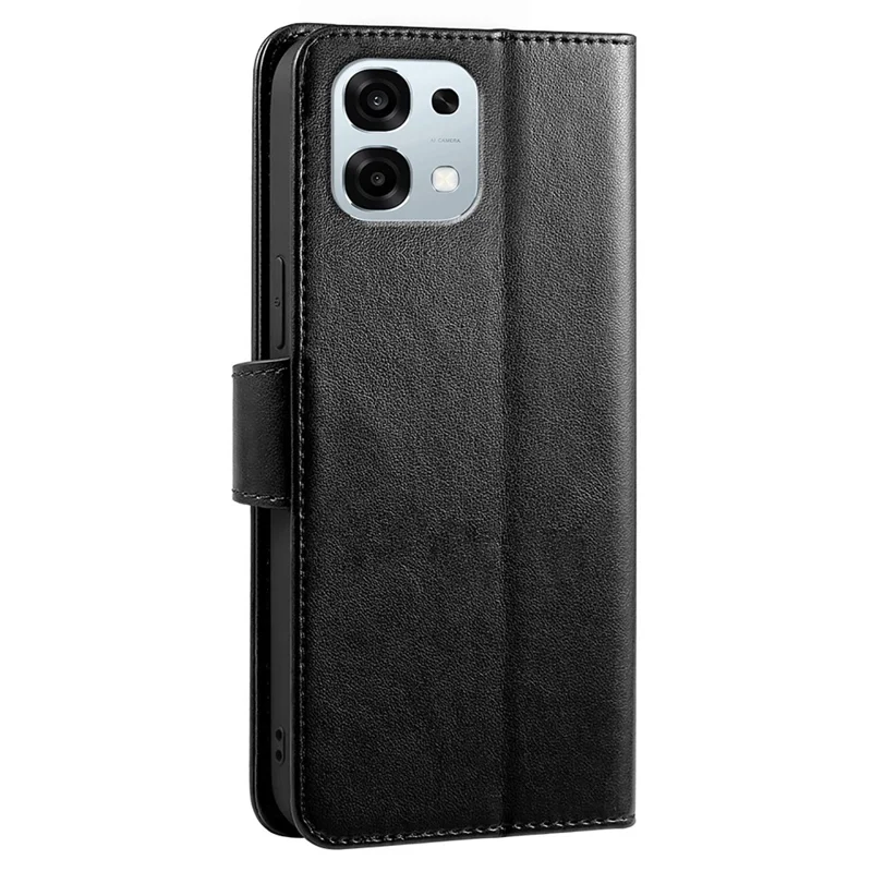 For Oppo A6 Pro 5G Hoesje Stand Kaarthouder Portemonnee Leren Telefoonhoes - Zwart