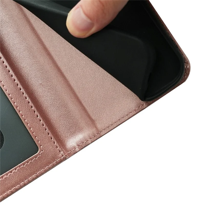 Étui Sony Xperia 10 VII Support Porte-Cartes Portefeuille Cuir Housse de Téléphone - Or Rose