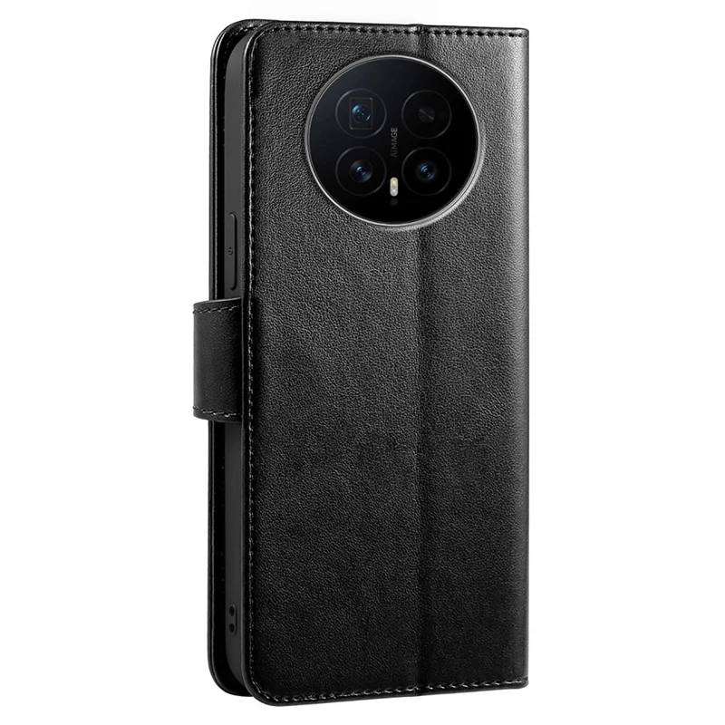 For Honor Magic8 5G Case Stand Card Holder Wallet Leather Phone Cover - Black