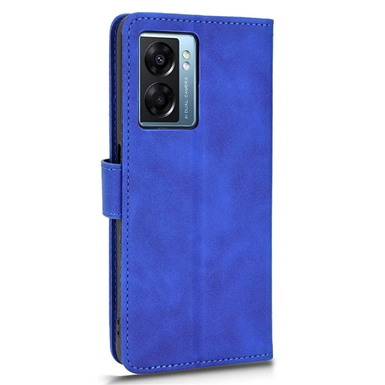 Для Oppo A57e 4G / A57s 4G / A57 4G / A77 4G / OnePlus Nord N20 SE 4G Skin Touch Case Case Cue Кожаный Кожи Для Кожи Shock-resee Cover Cover - Синий