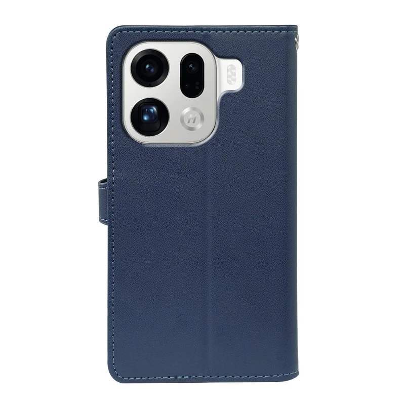 Étui Oppo Find X9 Pro 5G avec 9 Emplacements pour Cartes en Cuir PU Support Housse de Téléphone - Bleu