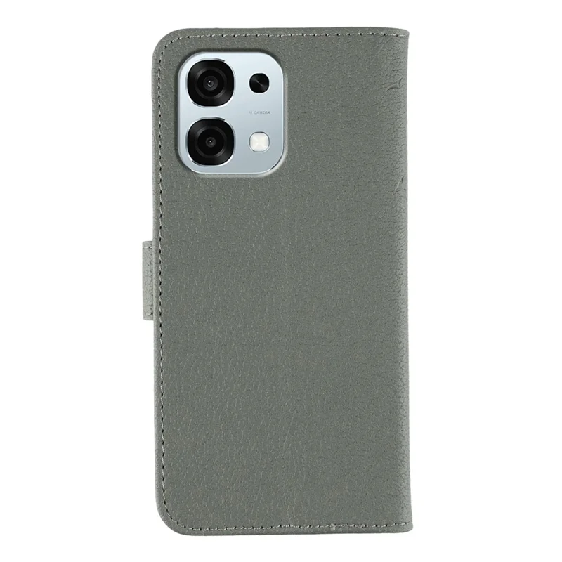 Capa Oppo A6 Pro 5G Feather Imprint PU Leather Wallet - Cinza