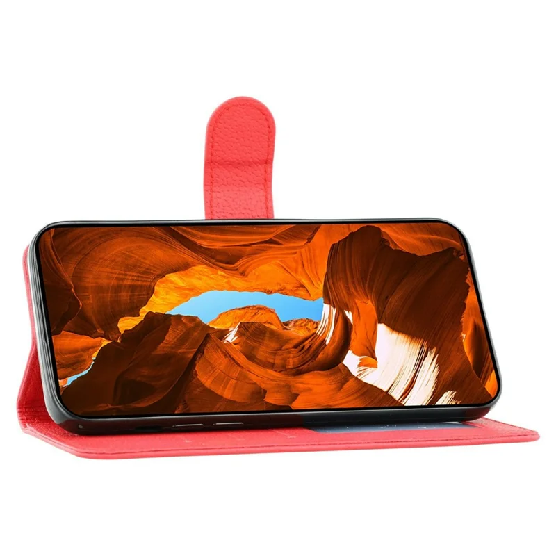 For Sony Xperia 10 VII Case Feather Imprint PU Leather Wallet Phone Cover - Red