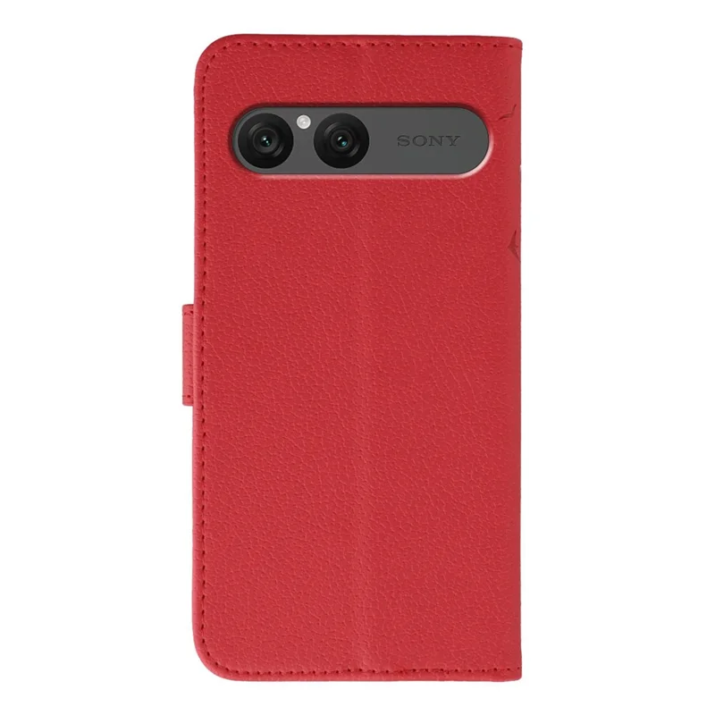 For Sony Xperia 10 VII Case Feather Imprint PU Leather Wallet Phone Cover - Red