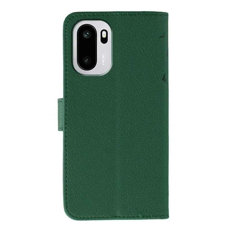 For OnePlus 15R 5G / Ace 6T 5G / Ace 6 5G Case Feather Imprint PU Leather Wallet Phone Cover - Green