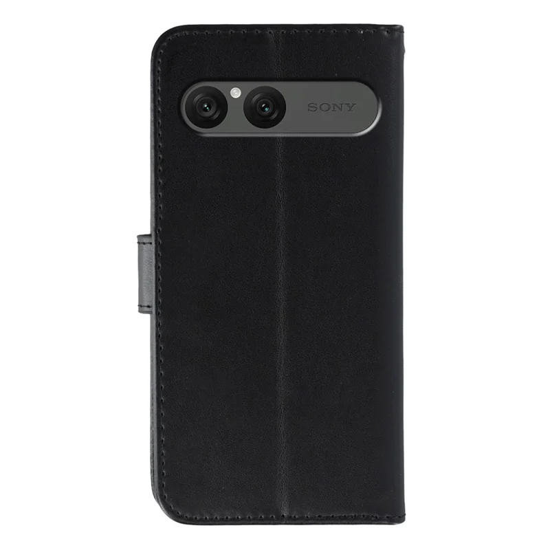 Étui Sony Xperia 10 VII en cuir PU avec rabat et dragonne - Noir