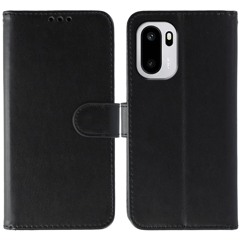 For OnePlus 15R 5G / Ace 6T 5G / Ace 6 5G Case PU Leather Flip Wallet Phone Cover with Strap - Black