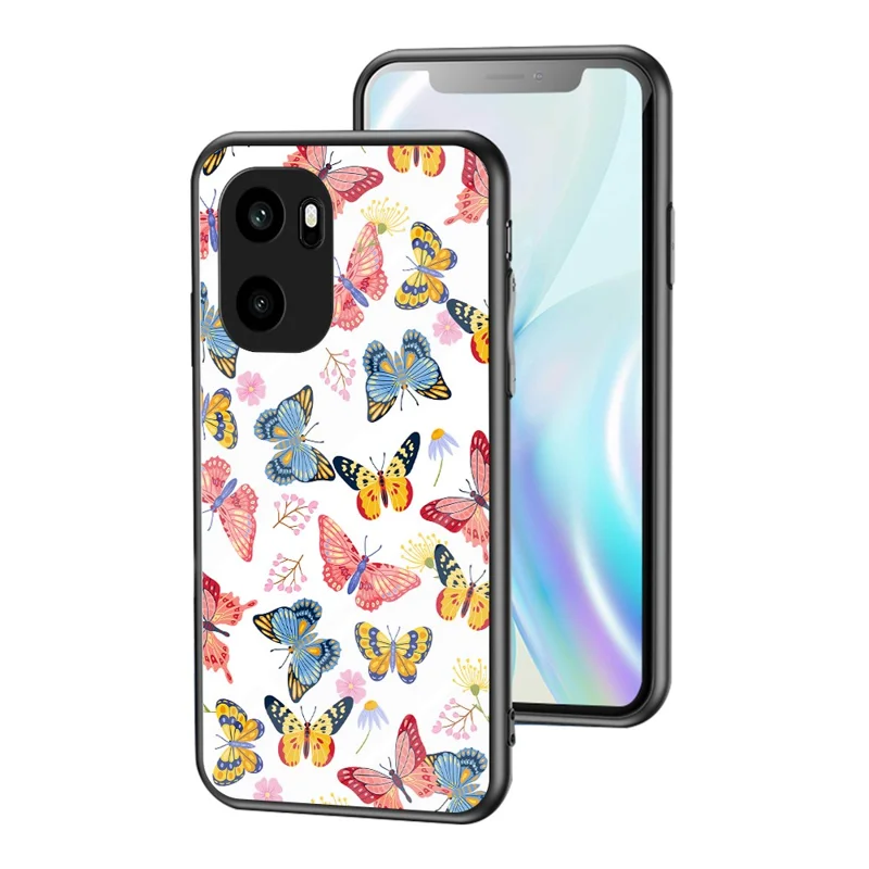 For OnePlus Ace 6 5G Butterfly Series Glass Case Colorful Elegant Protective Cover - Colorful Butterfly