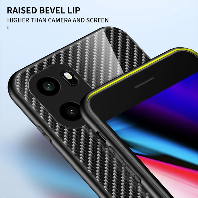 Voor OnePlus Ace 6 5G hoesje met gehard glas Stootbestendig telefoonhoesje - Kleurrijk vezel