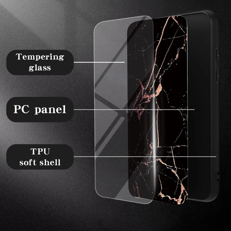 Étui pour OnePlus Nord 5 5G / Ace 5 Ultra 5G - Motif marbre, verre trempé + PC + TPU, protection téléphone - Marbre blanc