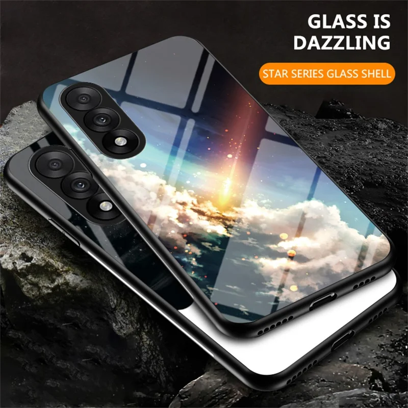 For OnePlus Nord 5 5G / Ace 5 Ultra 5G Case Starry Sky Pattern Tempered Glass Phone Cover - Color Starry Sky