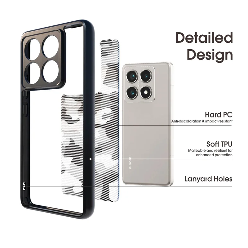 IBMRS For Xiaomi 17 Case Soft TPU Frame Hard PC Back Anti-Fall Phone Cover - Artistic Camouflage