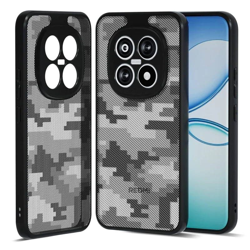 IBMRS For Xiaomi Redmi Note 15 5G (China) Case Soft TPU Frame Hard PC Back Anti-Fall Phone Cover - Grid Camouflage
