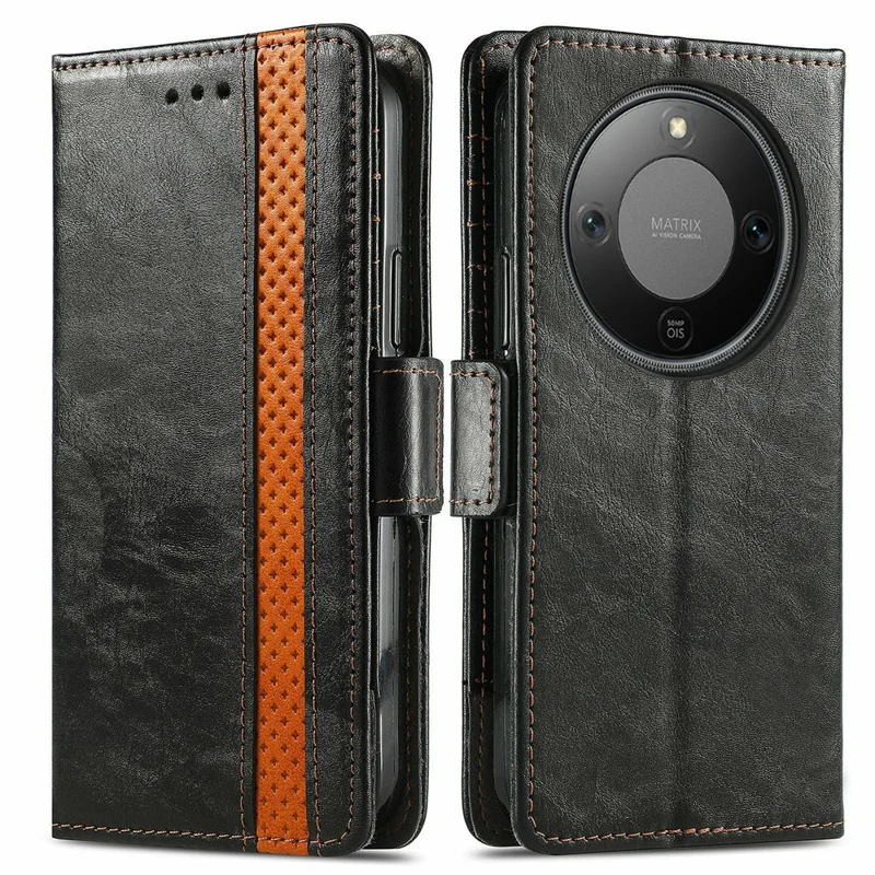 CASENEO Pour Honor X70 Pro 5G Étuis de Téléphone Étuis en Cuir PU avec Support et Blocage RFID - Noir