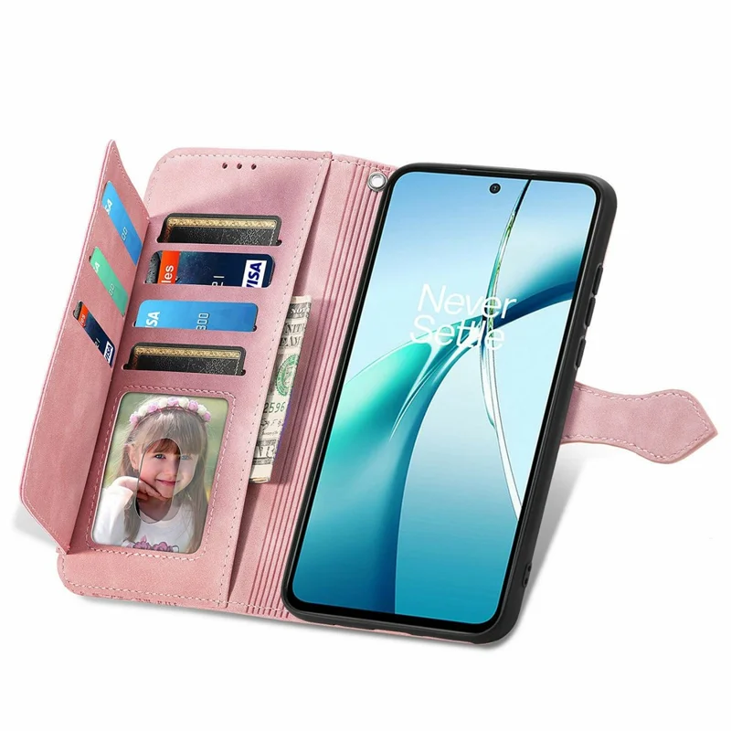 Étui portefeuille à fermeture éclair pour Honor X70 Pro 5G avec sangle, motif floral, housse de téléphone en cuir PU - Rose