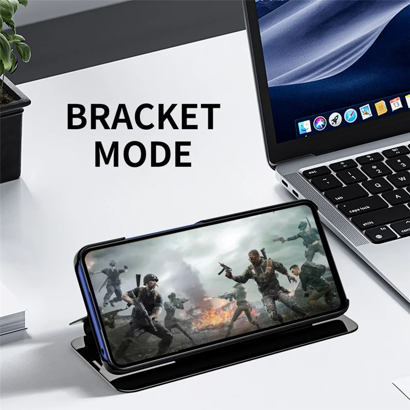 Étui Xiaomi 15T Pro Fenêtre Vue Support Cuir Flip Housse de Téléphone - Bleu