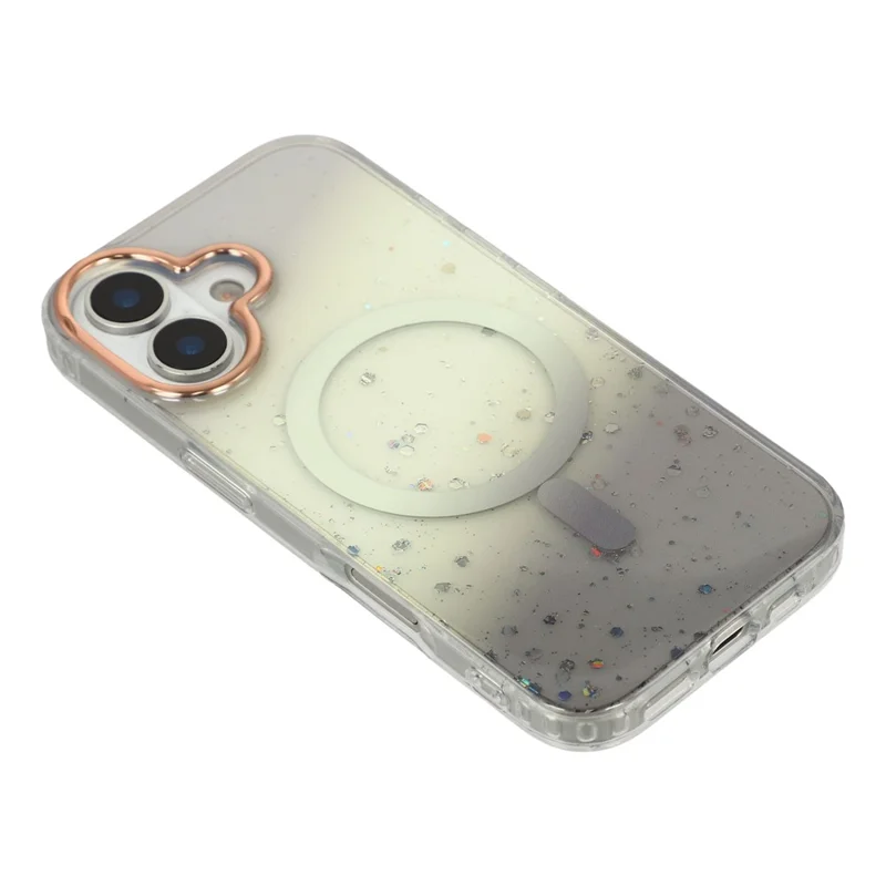 Für iPhone 17 Hülle kompatibel mit MagSafe IMD Bling Glitter PC + TPU Rückseite - Schwarz