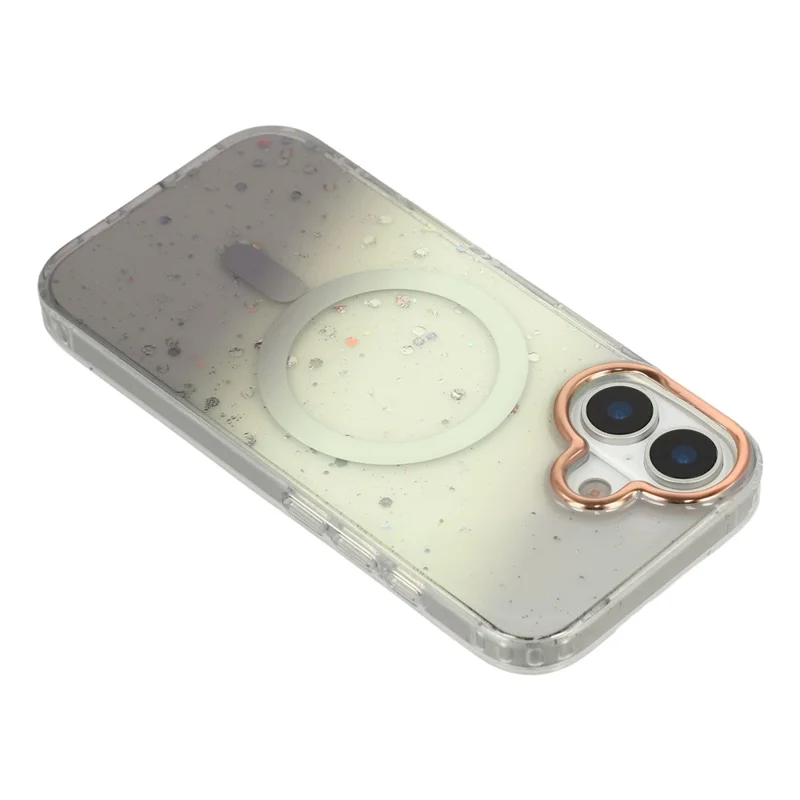 Für iPhone 17 Hülle kompatibel mit MagSafe IMD Bling Glitter PC + TPU Rückseite - Schwarz