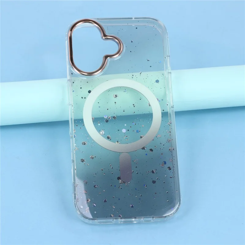 Für iPhone 17 Hülle kompatibel mit MagSafe IMD Bling Glitter PC + TPU Rückseite - Schwarz