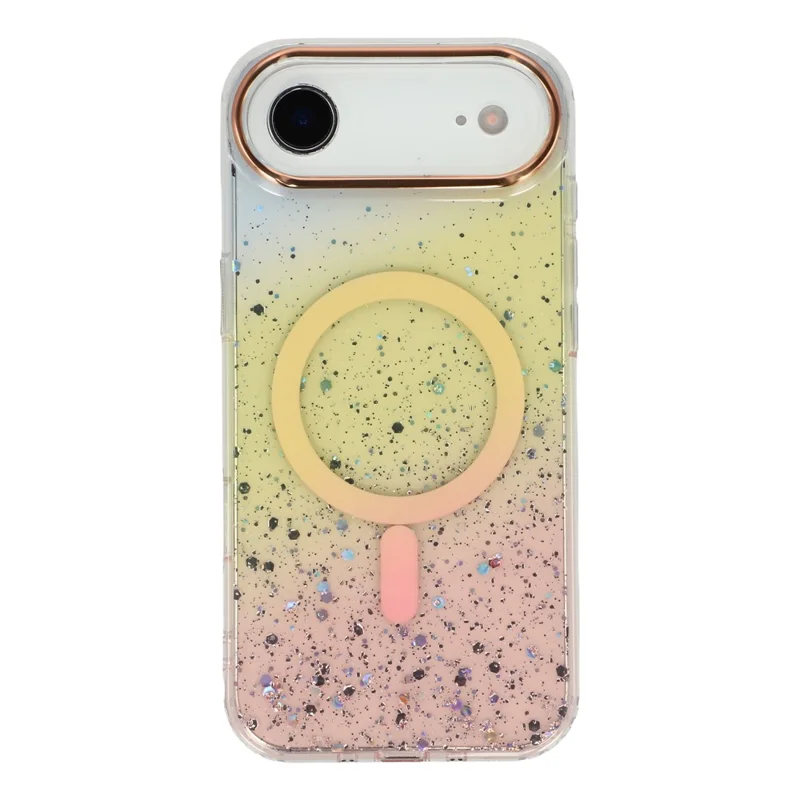 Custodia per iPhone Air compatibile con MagSafe IMD Bling Glitter PC + Copertura posteriore in TPU - Oro